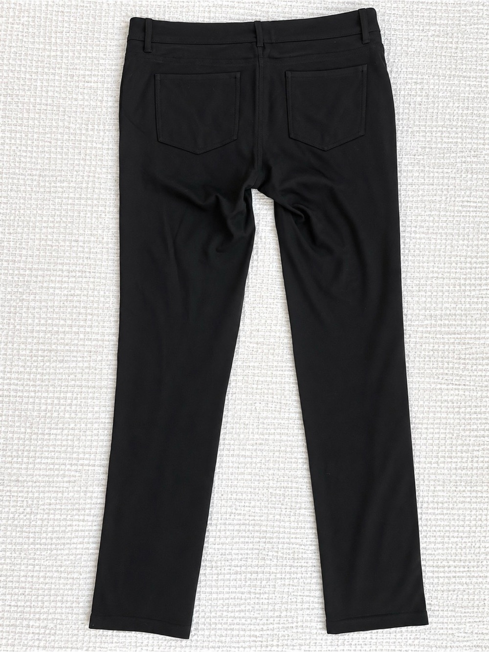 PAIGE Black Stretch Pants Size 32 Straight Leg 5 Pocket Career Office